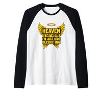 El Cielo es mi hogar Estoy aquí reclutando Cristiano Camiseta Manga Raglan