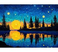 El cielo estrellado es hermoso 5D Kit Diamond Painting Cuadrado, Pintura de Diamantes Cuadrada, Completo Taladro Dibujo Manualidades, Adultos Niños Art Bricolaje, Decoración Hogar 60x80cm H-1098