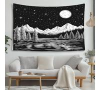 El cielo estrellado psicodélico Tapiz árboles mágicos Tapiz Decorativo Pared Tela Decorativa de Pared Para Dormitorio o Dormitorio 150x100cm