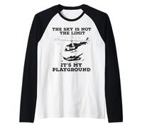 EL Cielo NO ES EL LÍMITE, ES MI Parque DE Juegos Helicóptero Meme Camiseta Manga Raglan