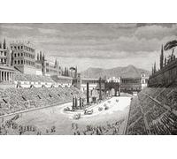 El Circo Máximo en la antigua Roma. De un grabado después de una pintura del artista alemán Gustav Adolf Carl Closs Póster Impresión de Ken Welsh (17 x 11)