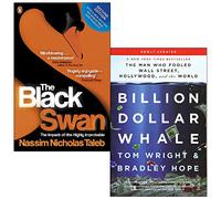 El cisne negro El impacto de lo altamente improbable de Nassim Nicholas Taleb y Billion Dollar Whale de Tom Wright Colección de 2 libros