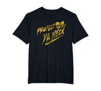 El Clan Wu-Tang Protege tu Cuello Camiseta, Hombre Tallas Grandes, Negro, 6X Alto