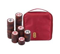 El clásico de la Mesa,Juguete de ajedrez Chino GOF Chinese Chess Xiangqi 2 Player Strategy Game Blood Sandalwood Leather Chessboard(Bag)