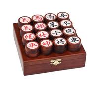 El clásico de la Mesa,Juguete de ajedrez Chino GOF Chinese Chess Xiangqi 2 Player Strategy Game Blood Sandalwood Leather Chessboard(Wooden Box)