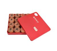 El clásico de la Mesa,Juguete de ajedrez Chino GOF Portable Chinese Xiangqi Set with Wenge Pieces and Leather Chessboard For 2 Players