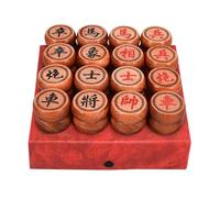 El clásico de la Mesa,Juguete de ajedrez Chino GOF Rosewood Chinese Chess Xiangqi Set Leather Chessboard 32 pcs 4.8x2cm Travel For 2 Players