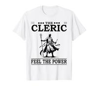El Clérigo - Diseño de Personajes de rol de fantasía Camiseta gráfica económica, Hombre, Blanco, S