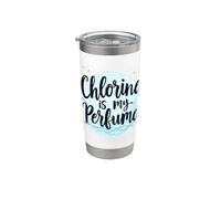 El cloro es mi perfume Piscina Humor nadador Vaso térmico de acero inoxidable de doble pared