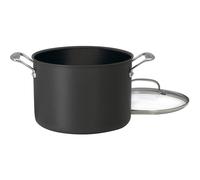 El clsico clsico sin estribo de Cuisinart Chef, una serie de 8 cuartos anodizadas con tapa negra