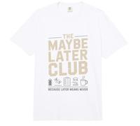 El Club de Maybe Later Porque más Tarde Significa Nunca café Comfort Colors Adult Heavyweight T-Shirt
