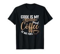 El código es lenguaje y el café es mi Combustible Camiseta