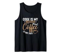 El código es lenguaje y el café es mi Combustible Camiseta sin Mangas