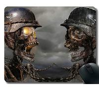 El cojín de ratón de Yanteng CREA para requisitos particulares, fantasía del Tiempo de Guerra del Casco del cráneo Alfombrilla de ratón