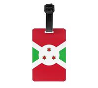 El colgador de etiquetas de equipaje de la bandera de Burundi protege la privacidad y es imprescindible para viajes y es duradero