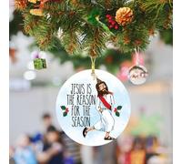 El colgante acrílico colgante festivo de Navidad es un tipo de decoración con el tema de Cristo que presenta una belleza única y brillo a través de la producción de materiales acrílicos (E, talla