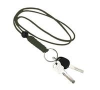 El collar en paracord - correa de cuello resistente, cable ajustable | Correa versátil para llaves o insignias que se pueden utilizar durante la equitación, caminar o escalar en una, verde