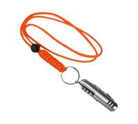 El collar en paracord - correa de cuello resistente, cable ajustable | Correa versátil para llaves o insignias que se pueden utilizar durante la equitación, caminar o escalar en una, naranja