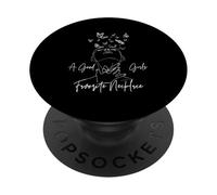 El collar favorito de una buena chica con diseño de mariposas PopSockets PopGrip Adhesivo
