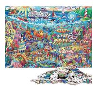 El Colorido Mundo Submarino Puzzles Adultos 300 Piezas Juego De Rompecabezas Cumpleaños Juegos Educativos para Decoración del Hogar Stress Relief 300pcs (40x28cm)