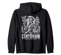 El Comando del centurión a través del Guerrero Romano de Acero Sudadera con Capucha