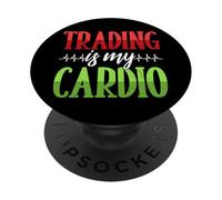 El Comercio es mi Cardio - Crypto Stock Market Money Investing PopSockets PopGrip Adhesivo