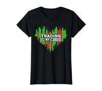 El Comercio es mi Cardio Cryptocurrency Day Trading Crypto Heart Camiseta gráfica económica, Mujer, Negro, S