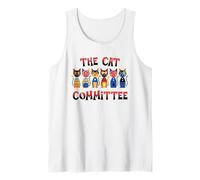 El Comité de Gatos Divertido Amante de los Gatos Humor Camiseta sin Mangas