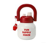 El compañero de viaje perfecto disfruta de tus bebidas favoritas de una resistente botella de acero inoxidable Big Belly de 680 ml (rojo y blanco)