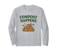 El compost sucede - Jardinería ecológica divertida y linda Manga Larga
