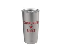 El comunismo apesta - Estados Unidos primer socialismo anticomunista Vaso térmico de acero inoxidable de doble pared