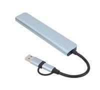 El Concentrador High Nce 8 en 1 en Aleación de Aluminio Incorpora USB 3.0, USB 2.0, Puerto Tipo C, Conector de 3,5 Mm y Solución de Expansión de Lector de Tarjetas de Memoria