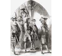 El conde de Oxford va a juicio en 1715 acusado de delitos menores de alta traición y supuesta conspiración secreta con el reclamante jacobita James The Old Pretender. Robert Harley 1er conde de Oxford