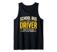 El Conductor de autobús de Regreso a Clases Primero en Dar la Bienvenida Camiseta sin Mangas
