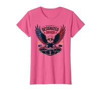 El Conductor designado de Old Glory Camiseta, Mujer, Rosa Jaspeado, M