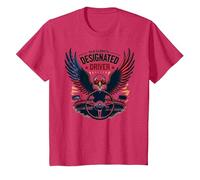 El Conductor designado de Old Glory Camiseta, Niños, Rojo Jaspeado, 3 años