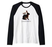 El Conejo Bronceado Corre círculos Alrededor del Resto para los fanáticos de los Conejos de Mascotas Camiseta Manga Raglan