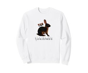 El Conejo Bronceado Corre círculos Alrededor del Resto para los fanáticos de los Conejos de Mascotas Sudadera