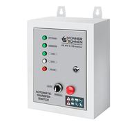 El conmutador de alimentación automático KS ATS 4/25 (230 y 400 V), inicia/detiene el generador y cambia automáticamente.