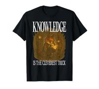 EL CONOCIMIENTO ES EL TRUCO MÁS INTELIGENTE Fox leyendo ratón de biblioteca Camiseta