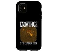 EL CONOCIMIENTO ES EL TRUCO MÁS INTELIGENTE Fox leyendo ratón de biblioteca Carcasa para iPhone 11