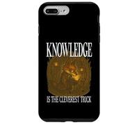 EL CONOCIMIENTO ES EL TRUCO MÁS INTELIGENTE Fox leyendo ratón de biblioteca Carcasa para iPhone 7 Plus/8 Plus
