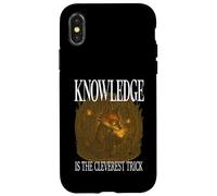 EL CONOCIMIENTO ES EL TRUCO MÁS INTELIGENTE Fox leyendo ratón de biblioteca Carcasa para iPhone X/XS