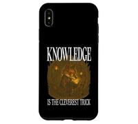 EL CONOCIMIENTO ES EL TRUCO MÁS INTELIGENTE Fox leyendo ratón de biblioteca Carcasa para iPhone XS Max