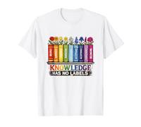 El Conocimiento no Tiene Etiquetas Rainbow Books Educación Orgullo Camiseta