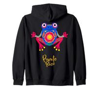 El Coqui Puerto Rico Rana Meditación Puerto Rico Rana Divertido Sudadera con Capucha