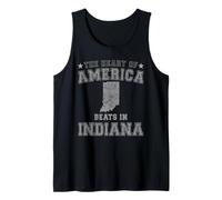 El corazón de América Late en Indiana US State USA Camiseta sin Mangas
