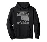 El corazón de América Late en Oklahoma US State USA Sudadera con Capucha
