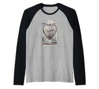El Corazón de Jesús está Abierto a Toda la Sagrada Devoción Católica Camiseta Manga Raglan