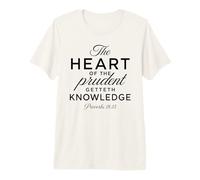 El corazón de la Biblia bíblica prudente Orar Proverbios 18:15 Camiseta Premium